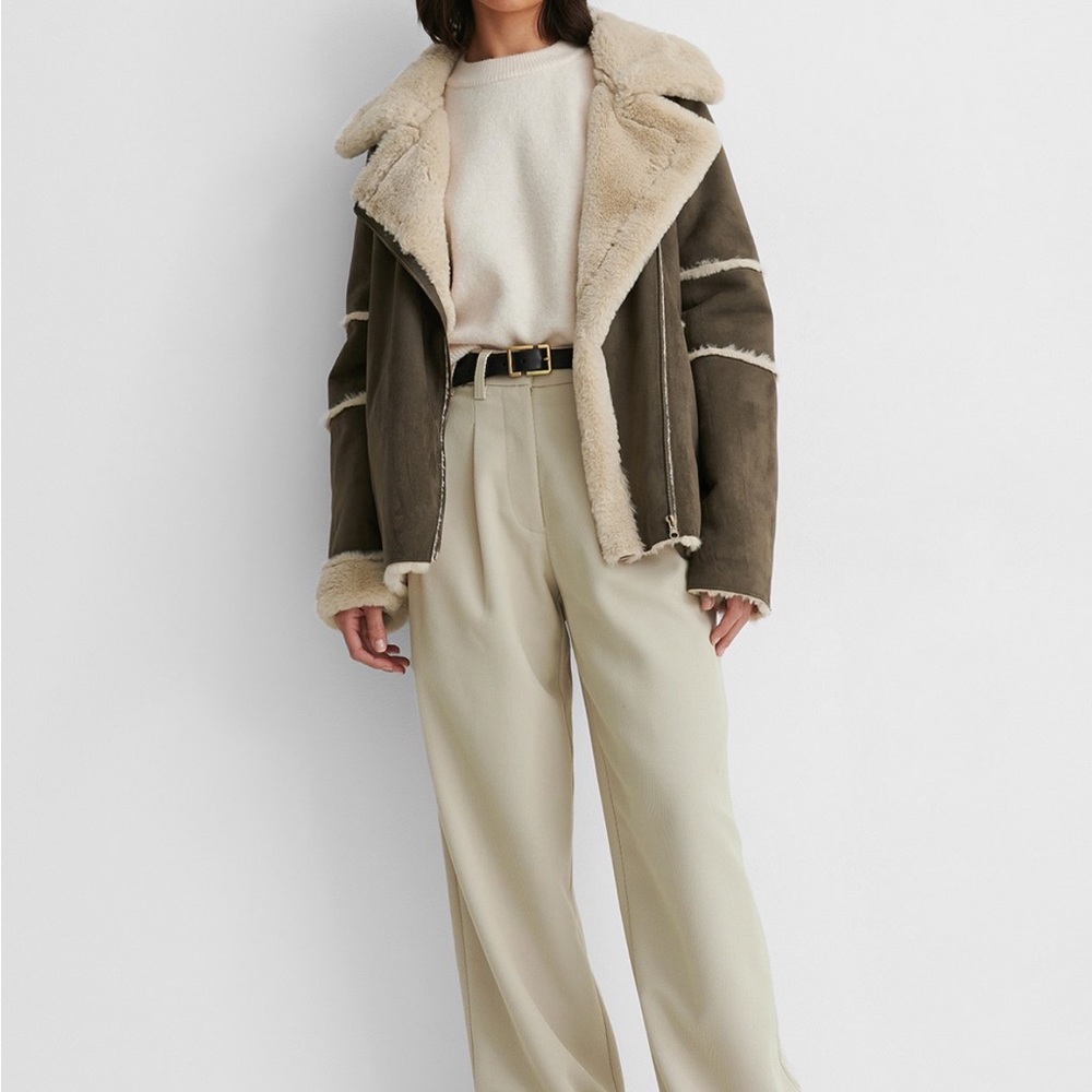Faux Fur Aviator Jacket